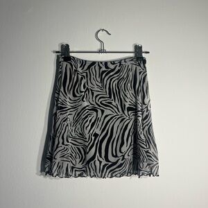 Zebra print Urban Outfitters mini skirt